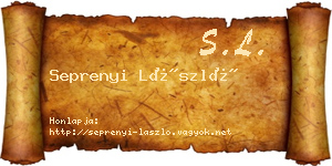 Seprenyi László névjegykártya